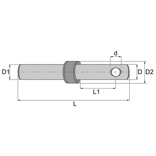 AXE D'attelage Double A Souder 22-22 LG136 référence fournisseur 31110505